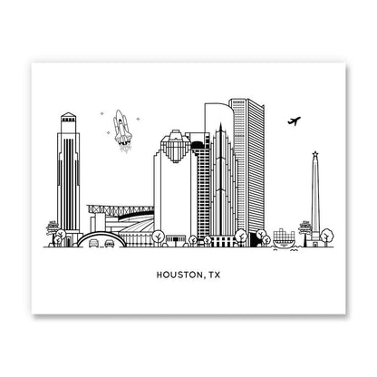 Houston, Texas Mini Art Print | Kelly Renay (TX)