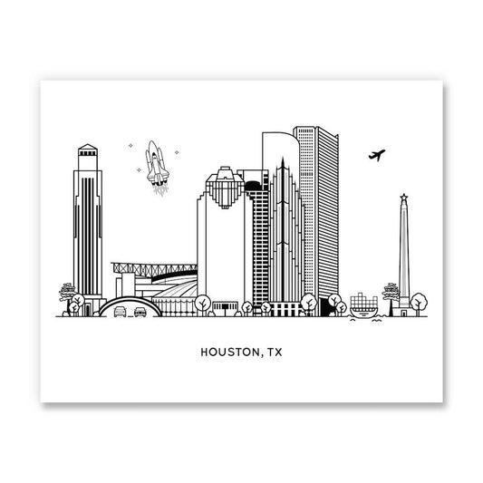 Houston, Texas Mini Art Print | Kelly Renay (TX)