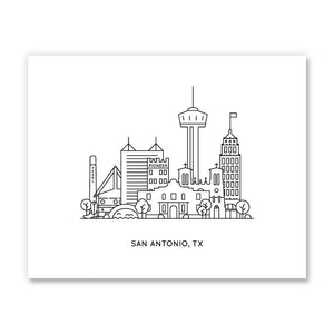 San Antonio, Texas Mini Art Print Kelly Renay (TX)