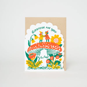 Grateful Gnomes Letterpress Card | Phoebe Wahl