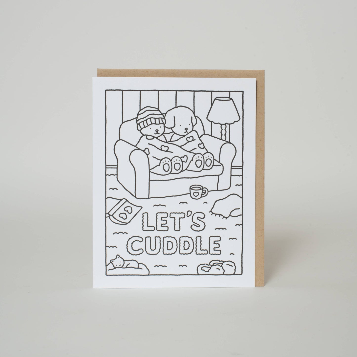 Let's Cuddle Coloring Greeting Card | Bobbie Goods (CA)