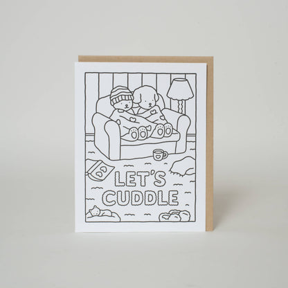 Let's Cuddle Coloring Greeting Card | Bobbie Goods (CA)