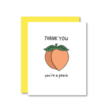 Load image into Gallery viewer, Thank You Peach Risograph Card | Jenny Lemmons (CA)
