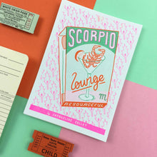 Load image into Gallery viewer, Scorpio Zodiac A6 Risograph Print | Jacqueline Colley (UK)
