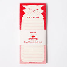 Load image into Gallery viewer, Don&#39;t Wanna - Risograph Notepad | Bromstad Printing Co. (VA)
