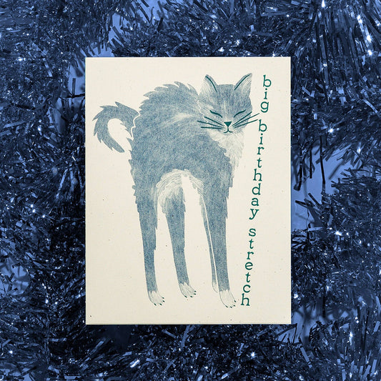 Big Birthday Stretch - Risograph Card | Bromstad Printing Co. (VA)