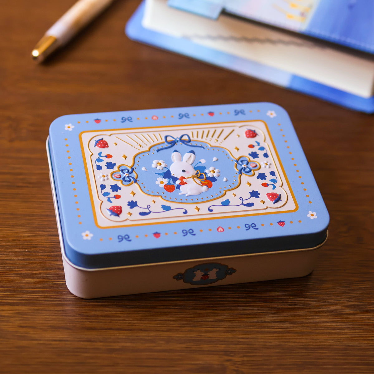 Strawberry Bunny stamp tin mystery box by Thousand Skies, alternate view 2