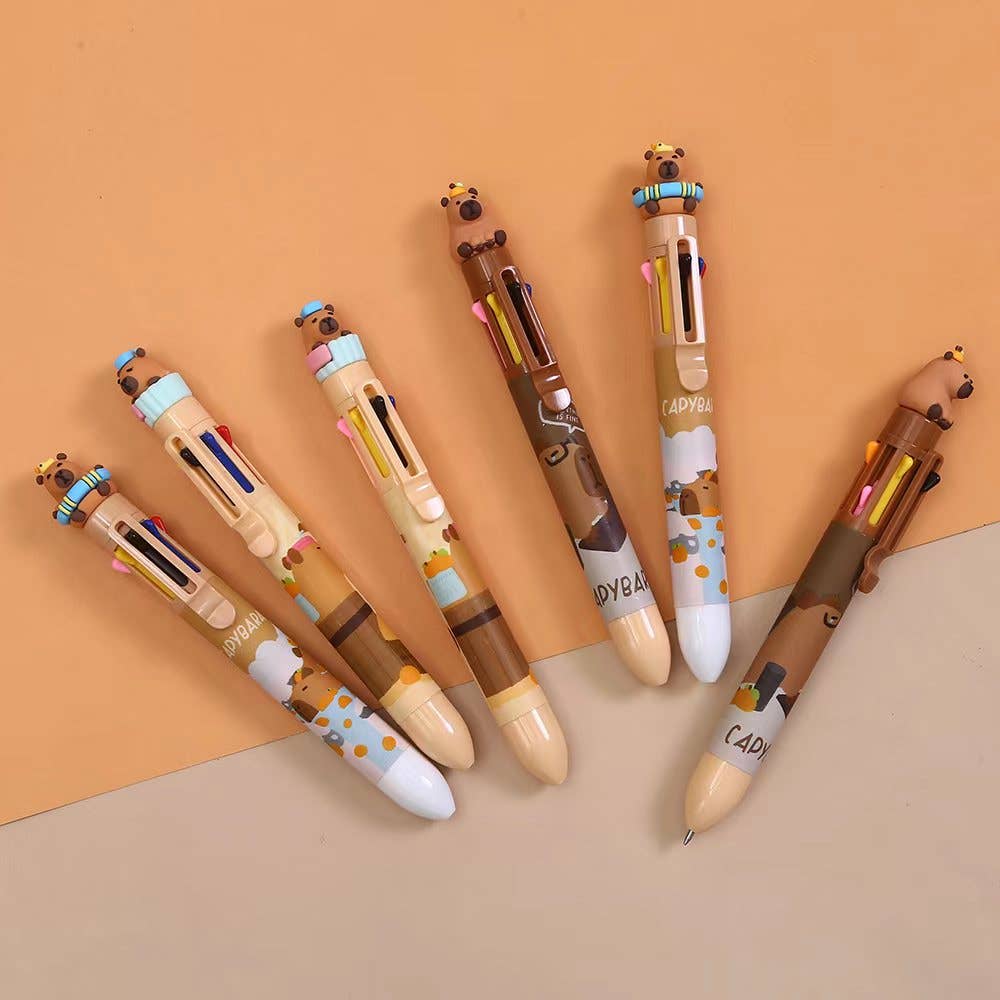 Capybara 8-Color Retractable Ball Pen | Sofun (CN)