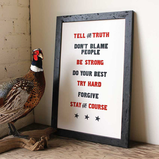 The Code Letterpress Print | Old Try (WV)