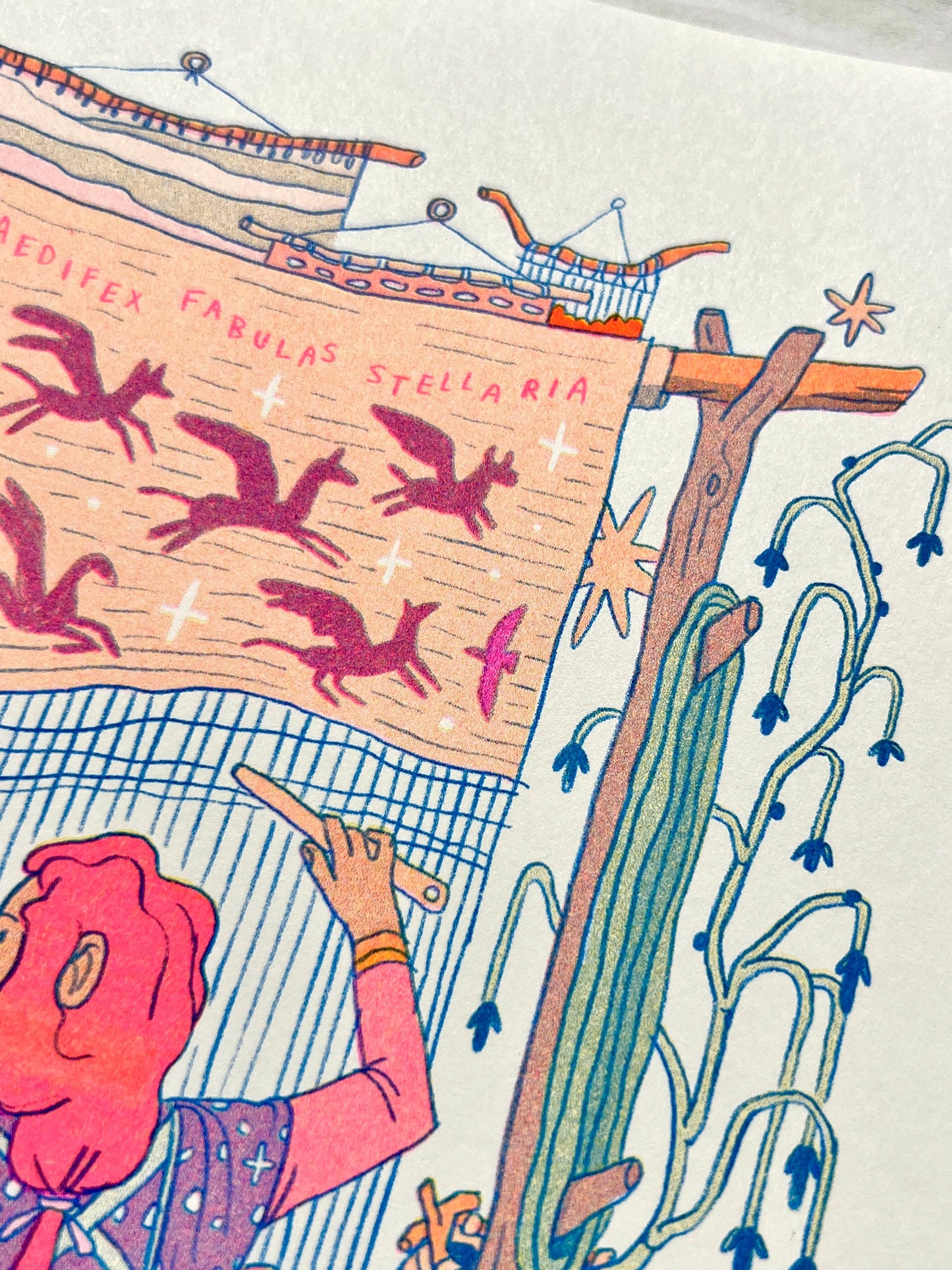 The Weaver: Builder of Star Stories Risograph Print | Natalie Andrewson (CA)