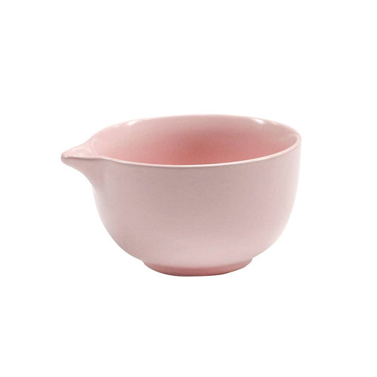 Porcelain Matcha Latte Bowl with Spout | Pink