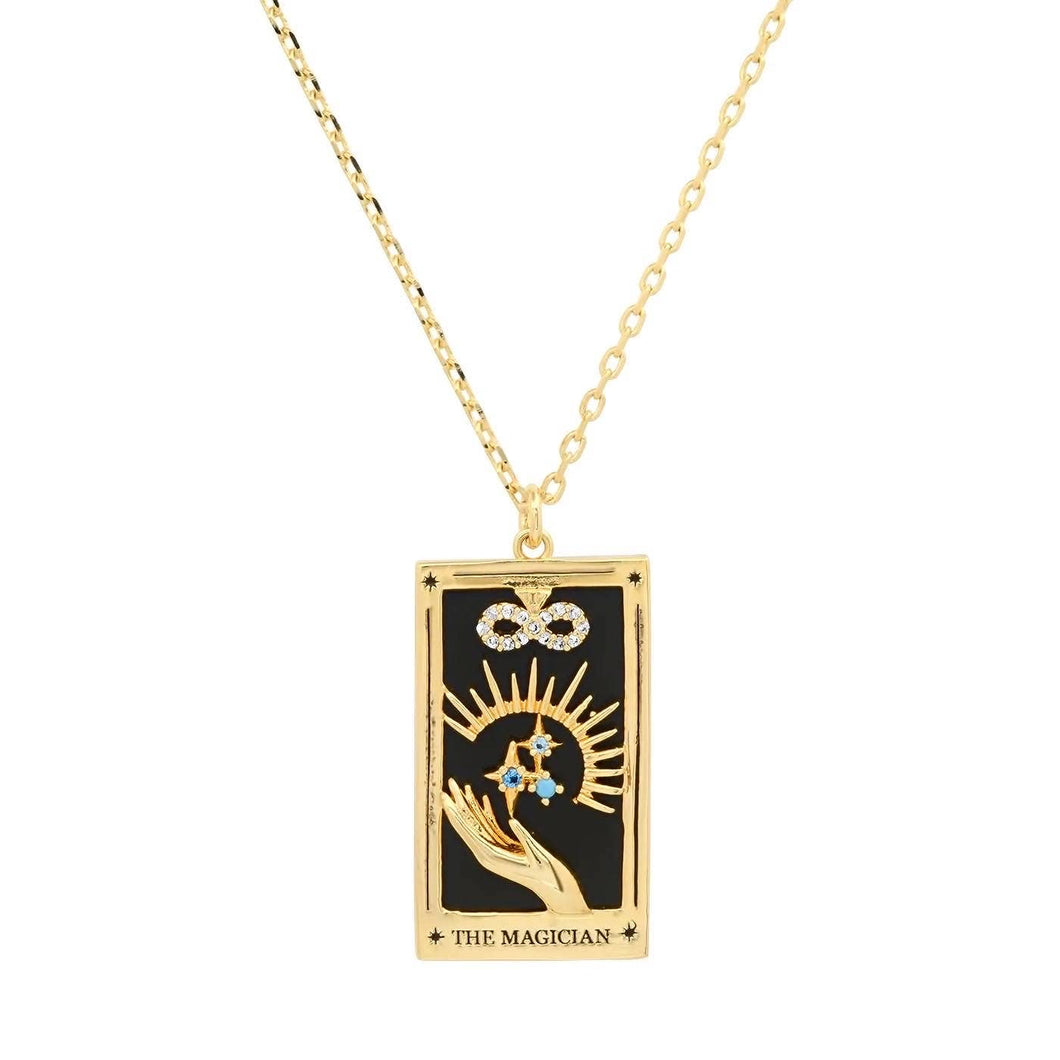 Tarot Card Necklace | Magician | 14K Gold/stainless steel | Christine Jehlickova (ONT)
