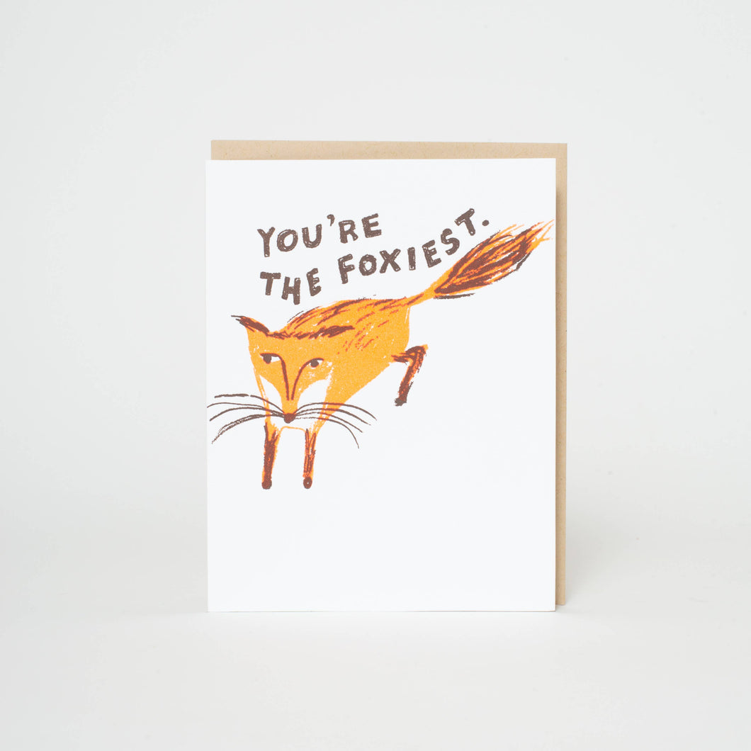 Foxiest Fox Love Letterpress Card | Egg Press(OR)