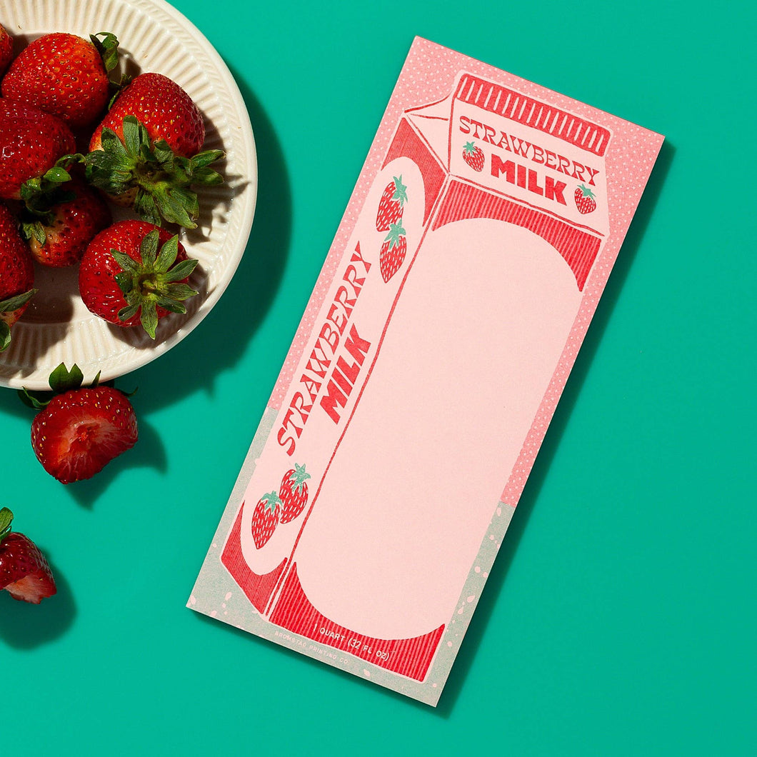 Strawberry Milk Risograph Notepad | Bromstad Printing Co. (VA)