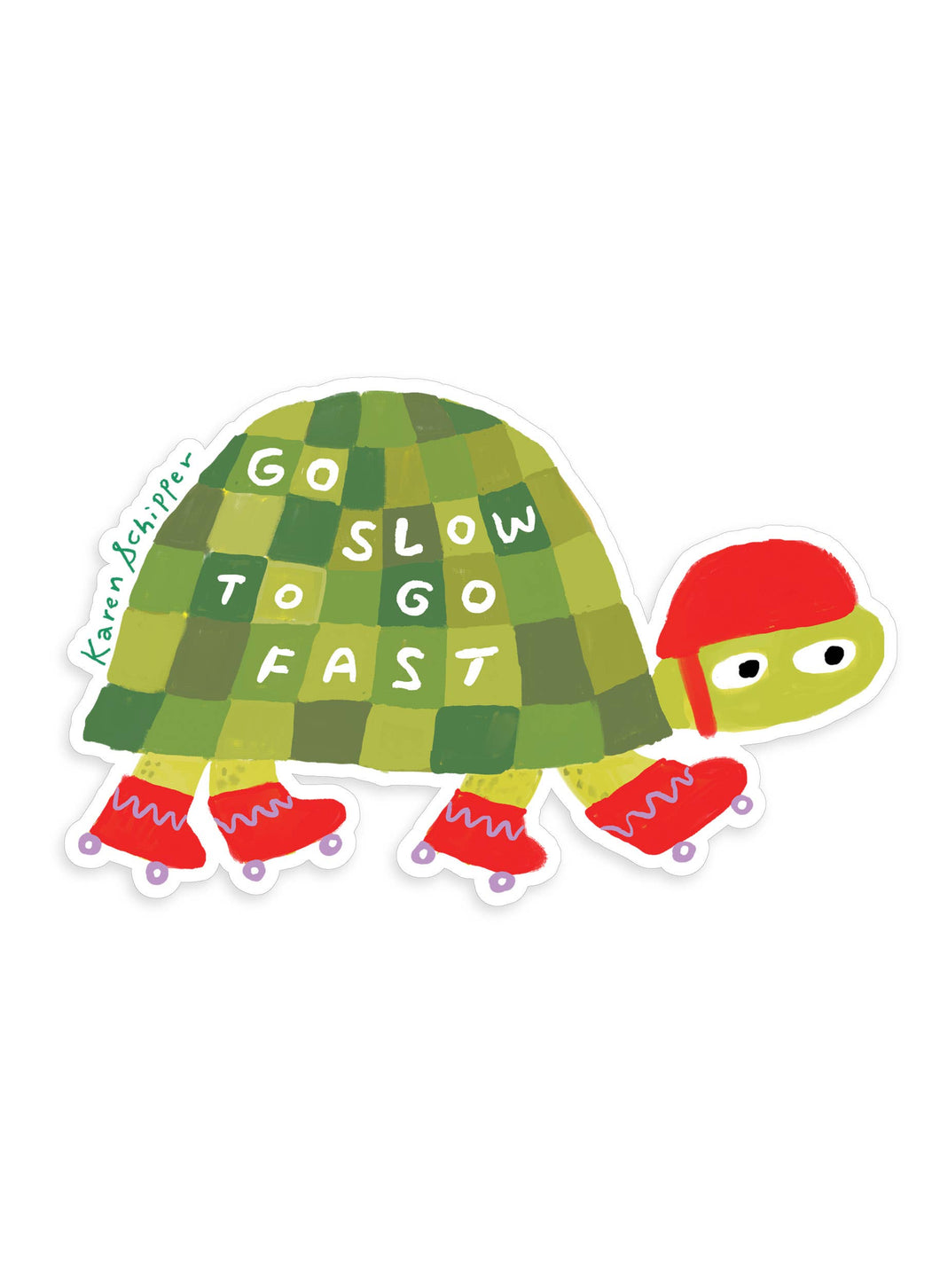 Rollerskate Turtle Sticker | Karen Schipper (TX)