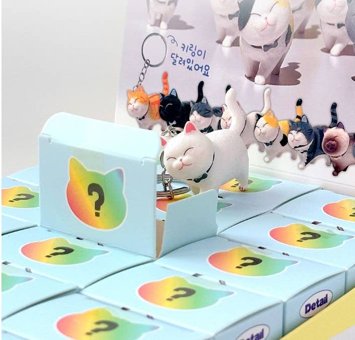 Best Friend Cat Figure Collectable Keyring Mystery Box  | K-Wonderland (Korea)