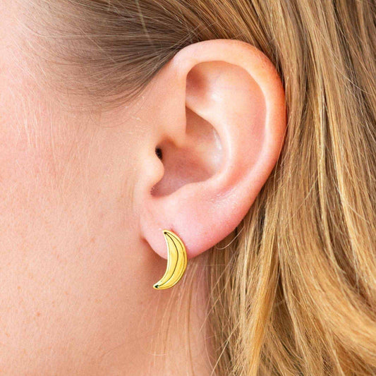 18k Gold Banana Enamel Earrings | Jenny Lemons (CA)