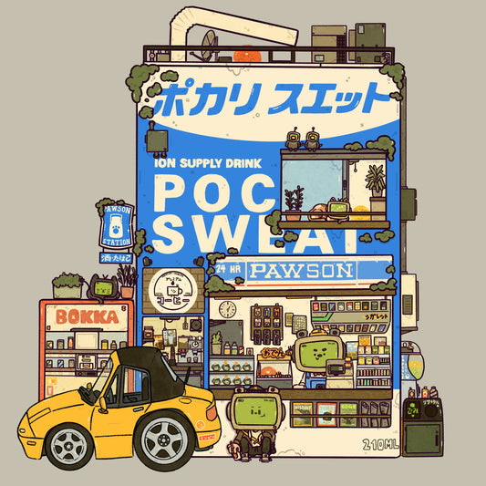 Pocari Pawson Konbini Art Print | Sushiboiiiyy (CAN)