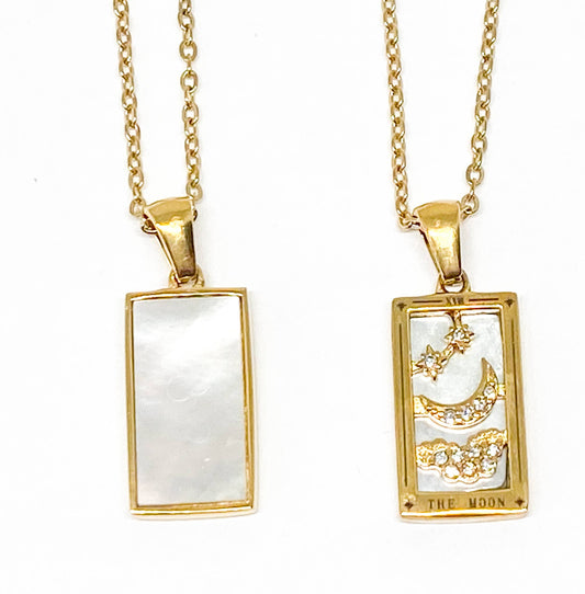 Tarot Card Necklace | The Moon | Christine Jehlickova (ONT)