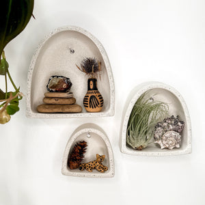 Cement Arch of Inspiration Floating Shelves | Stone | The Minimalist Ceramist (CA)