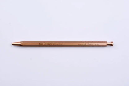 Tous Les Jours Gel Brass Ballpoint Pen | Mark's Inc (Japan)