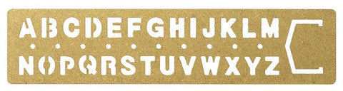 Brass Template Bookmark (Alphabet) | Traveler’s Company (Japan)