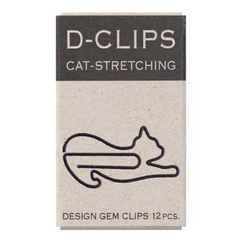 D-Clips Mini Box| Stretching Cat | Midori (Japan)