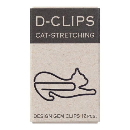 D-Clips Mini Box| Stretching Cat | Midori (Japan)
