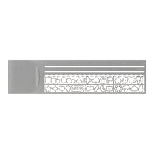 Load image into Gallery viewer, Stencil Clip Ruler | Silver | Midori (Japan)
