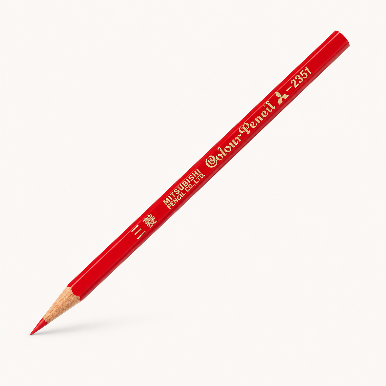Uni Colored Pencils Pack of 12 | Vermilion | Mitsubishi (Japan)