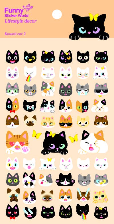 Kawaii Cats V. 3 Sticker Sheet | Korea