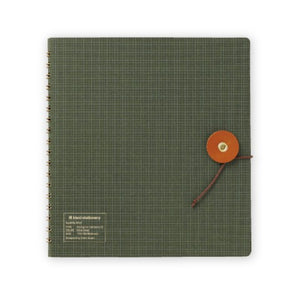 String Tie Grid Notebook | Olive | Kleid (Japan)