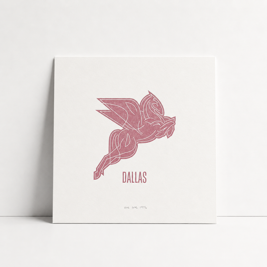 Dallas Pegasus Letterpress Print | We Are 1976 (TX)