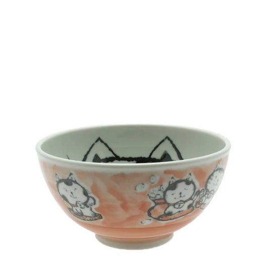 Ceramic Fortune Cat Rice Bowl (Japan)