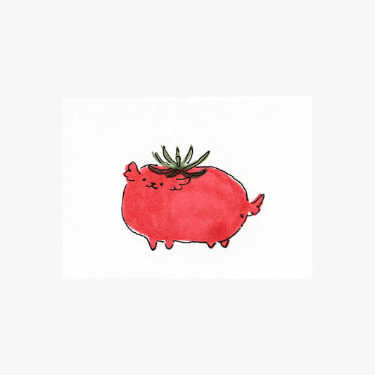 Lil’ Tomato Dog Mini Art Print | Rebekah Evans (NC)