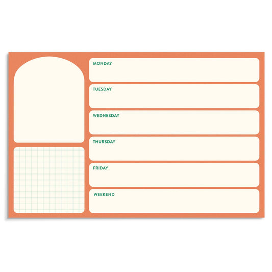 Weekly Notepad | Orange + Green | Paper + Craft Pantry (TX)