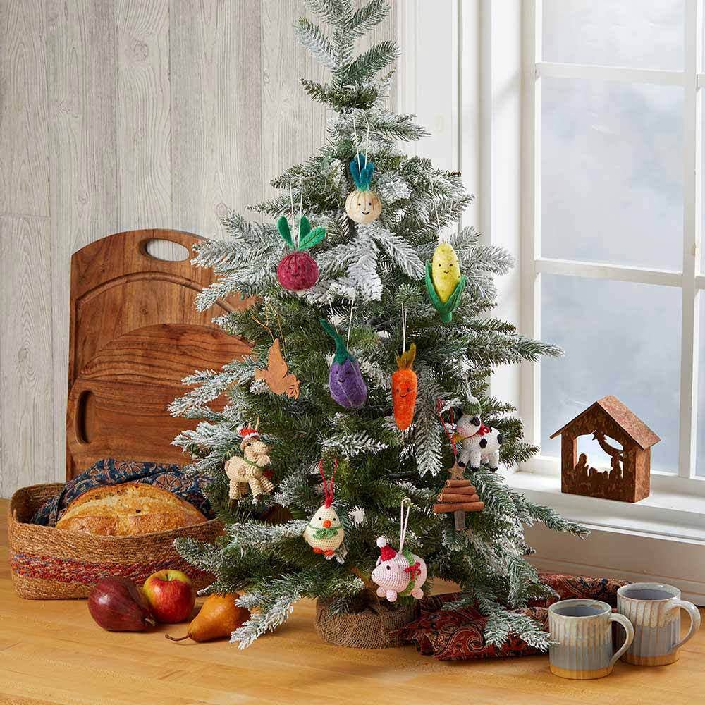 Produce Pals Felted Wool Ornaments