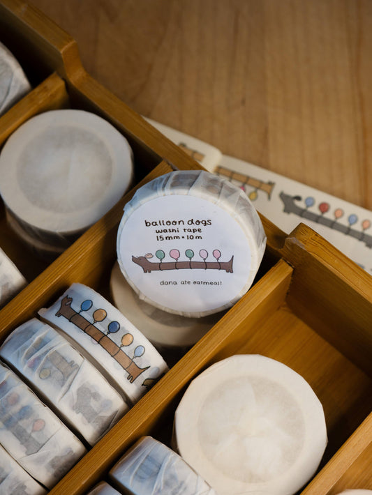 Balloon dogs washi tape | dana ate oatmeal! (CA)