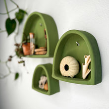 Load image into Gallery viewer, Cement Arch of Inspiration Floating Shelves | Moss | The Minimalist Ceramist (CA)
