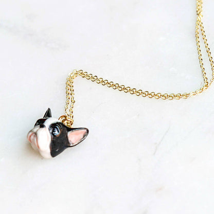Tiny French BullDog Face Necklace | Peter and June (CA)
