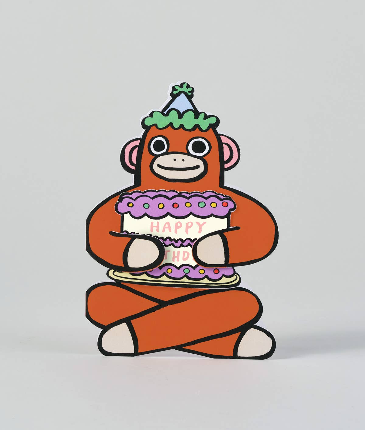 Monkey with Mini Card Kid's Birthday Card | Wrap (England)