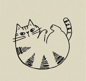 Curled Up Cat Stamp | Decole (Japan)