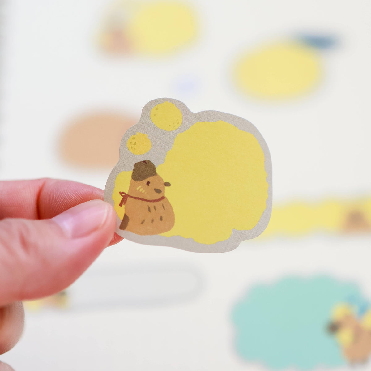 Capybara kiss-cut paper roll labels by Thousand Skies, alternate view 9