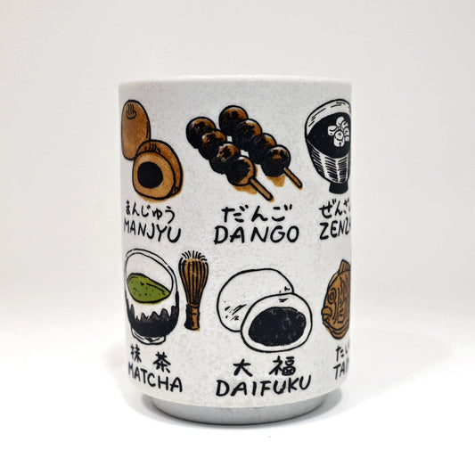 Japanese Sweets Porcelain Yunomi Style Tea Cup