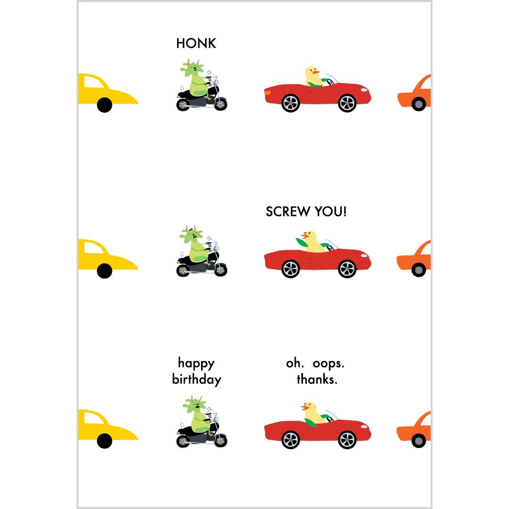 Road Rage Birthday Card | Fomato (CA)