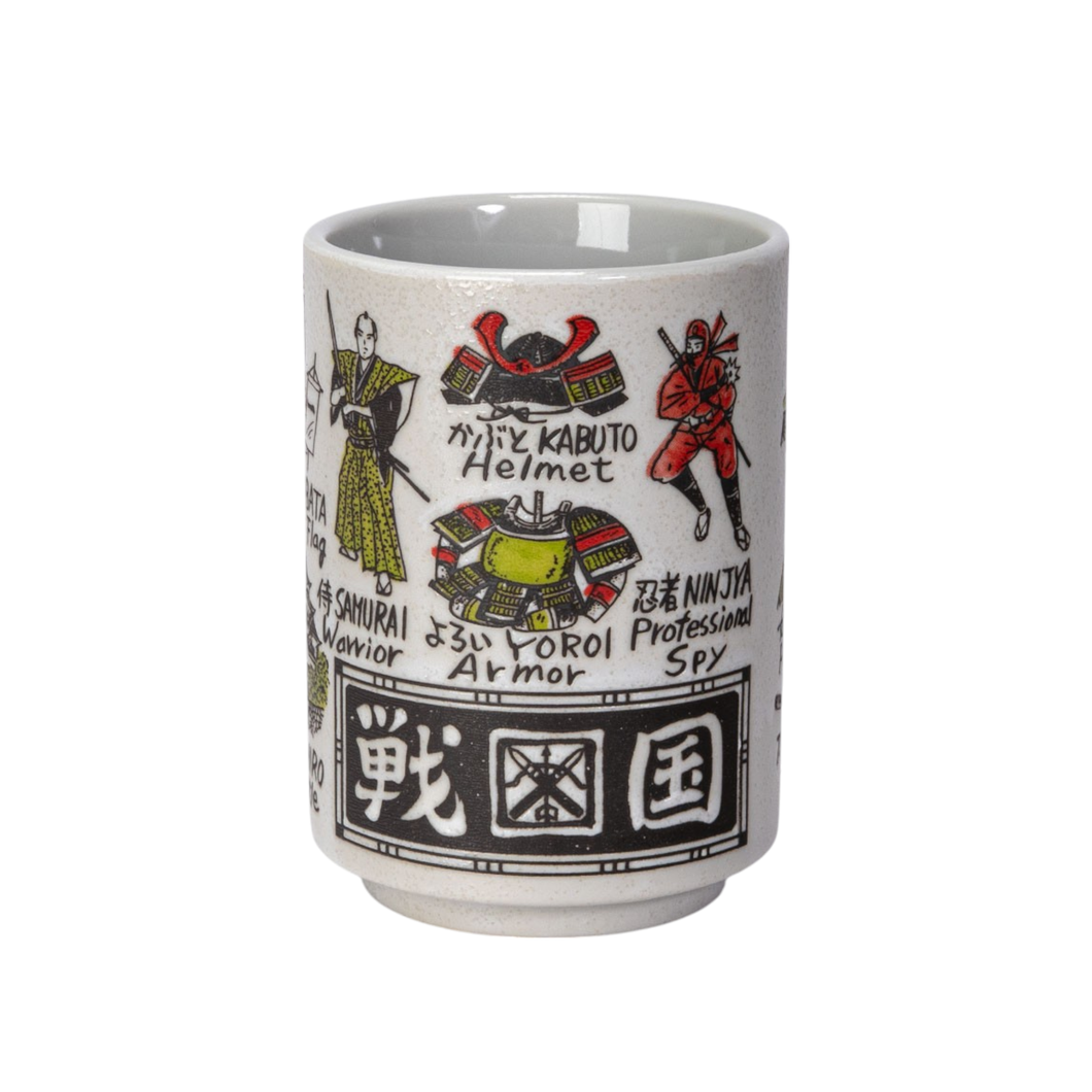 Japanese Warriors Ceramic Yunomi Style Tea Cup (Japan)