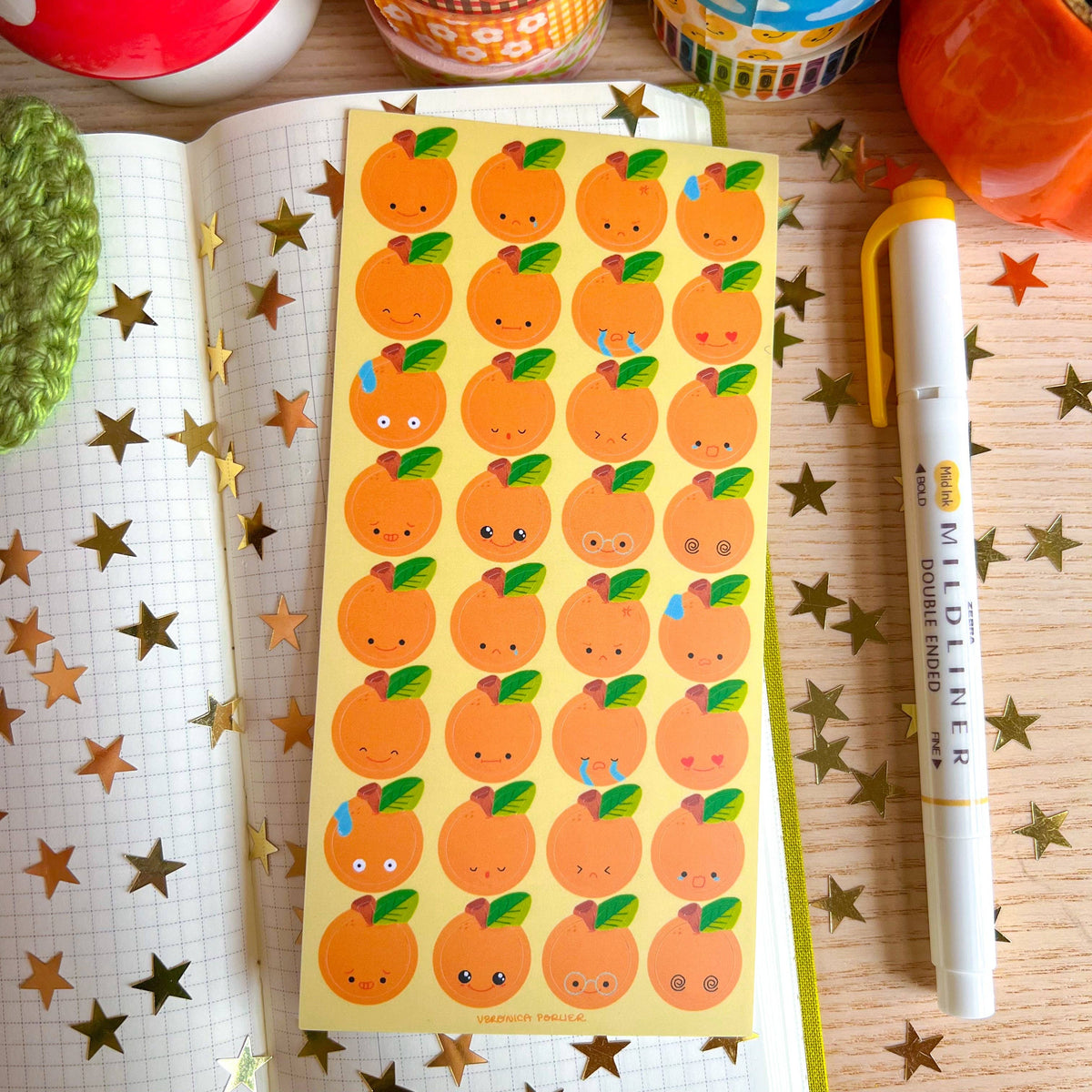 Clementine Emotions Planner Sticker Sheet | Set of 2 | Veronica Porlier (TX)