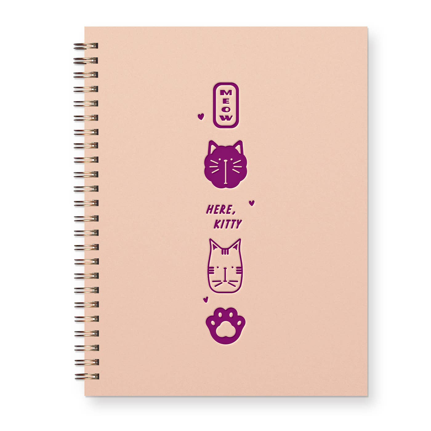 Meow Cat Letterpressed : Lined Notebook | Ruff House Print House (KS)