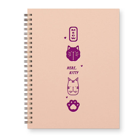 Meow Cat Letterpressed : Lined Notebook | Ruff House Print House (KS)