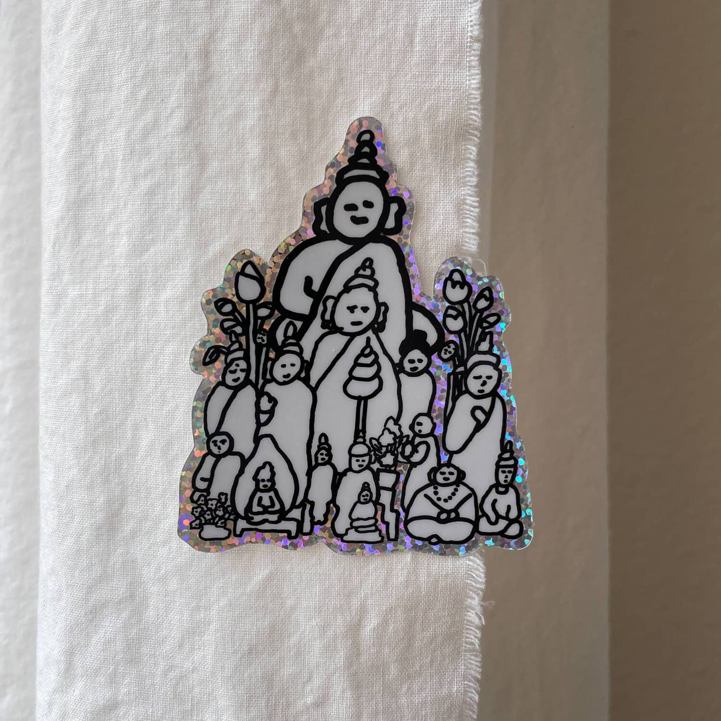Thai Buddhas Glitter Vinyl Sticker | Oitama (CA)